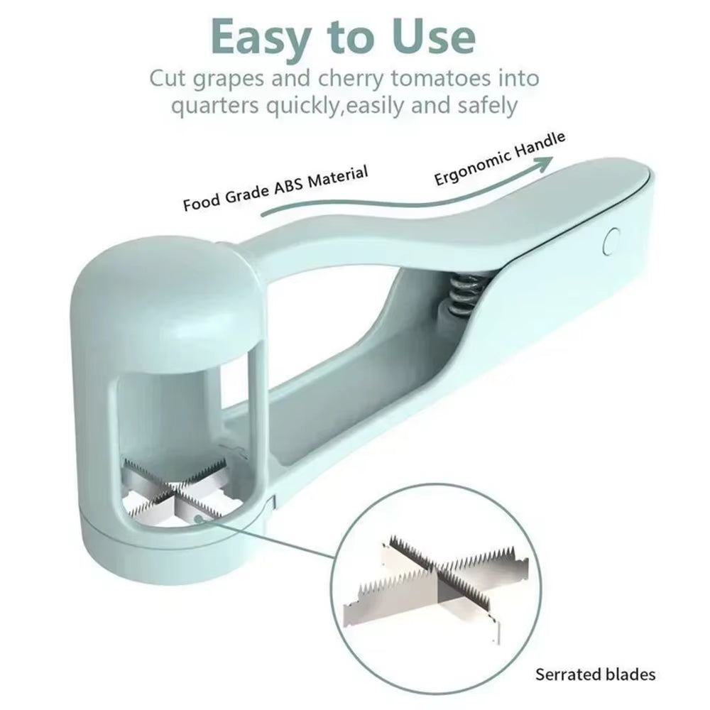 Effortless Fruit Slicing Made Fun: The Ultimate Grape and Cherry Tomato Cutter for Kids and Families