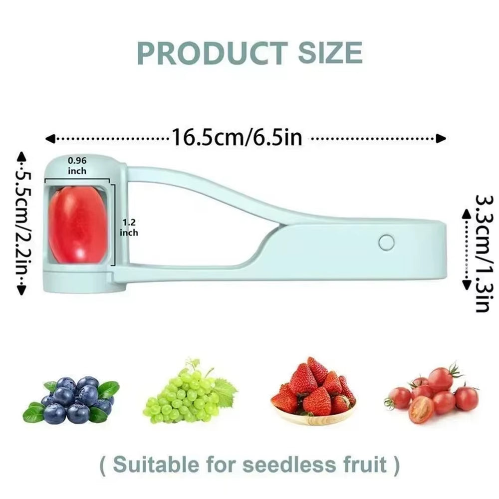 Effortless Fruit Slicing Made Fun: The Ultimate Grape and Cherry Tomato Cutter for Kids and Families